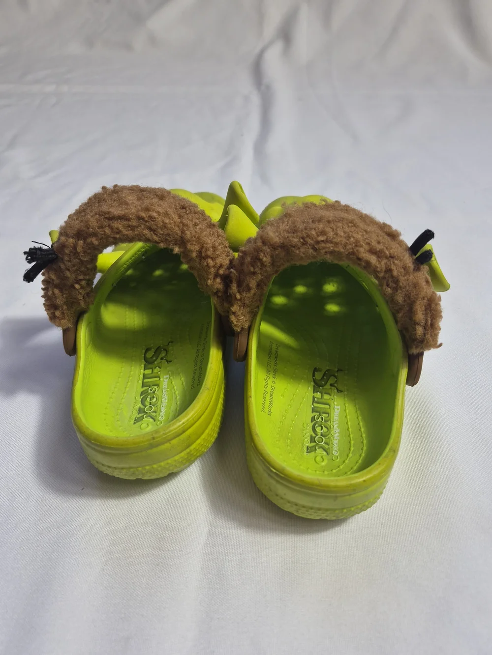 Crocs Classic DreamWorks Shrek Clog Kids in Lime Punch iconic ears 13